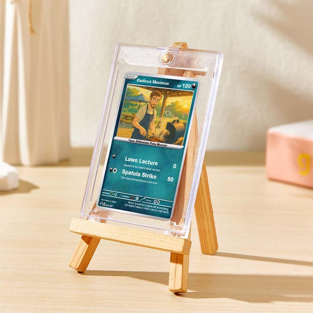 Regalos Para El Día Del Padre: Tarjeta Personalizada Estilo Poke Para Papá - Retrato Personalizado - Un Regalo Divertido Y Original Para El Día Del Padre - 