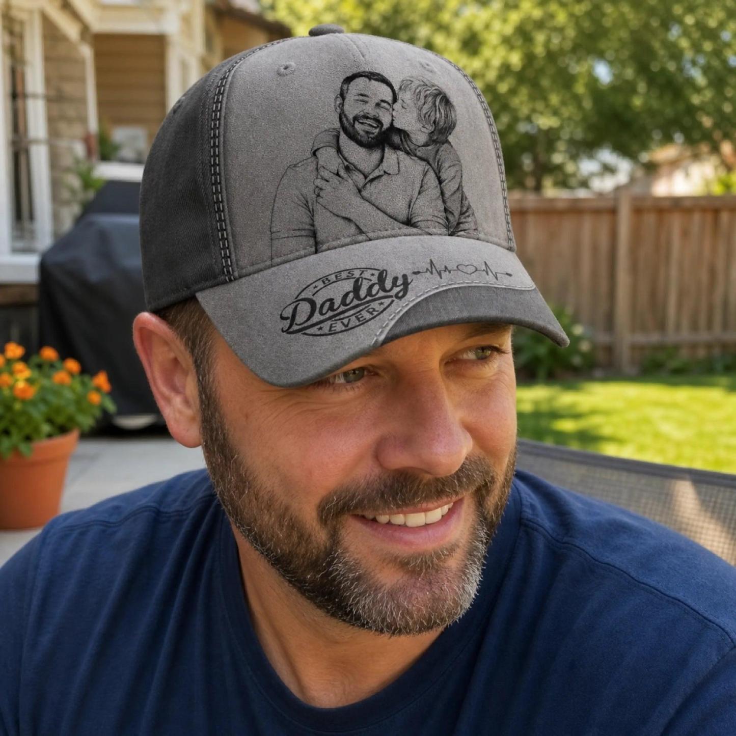 Gorra De Foto Personalizada Nombre Personalizado Texto Gorra De Béisbol Clásica Regalo Del Día Del Padre Para El Mejor Papá De Todos Los Tiempos - 