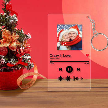 Placa musical con código Música escaneable y llavero con código Música personalizado Regalo sorpresa para su amante