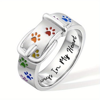 Anillo Personalizable Para Collar De Mascota - Nombre Y Mensaje Grabados En El Interior - 