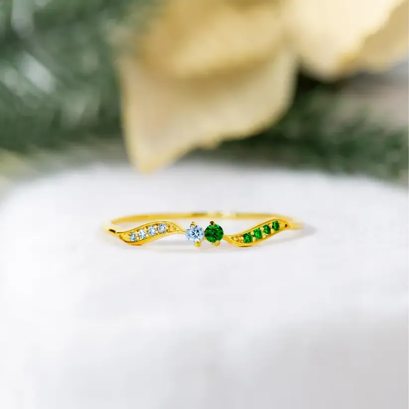 Anillos De Piedra De Nacimiento Personalizados Para Parejas: Un Regalo Ideal Para Ella, Tanto Para Bodas Como Para San Valentín. - 