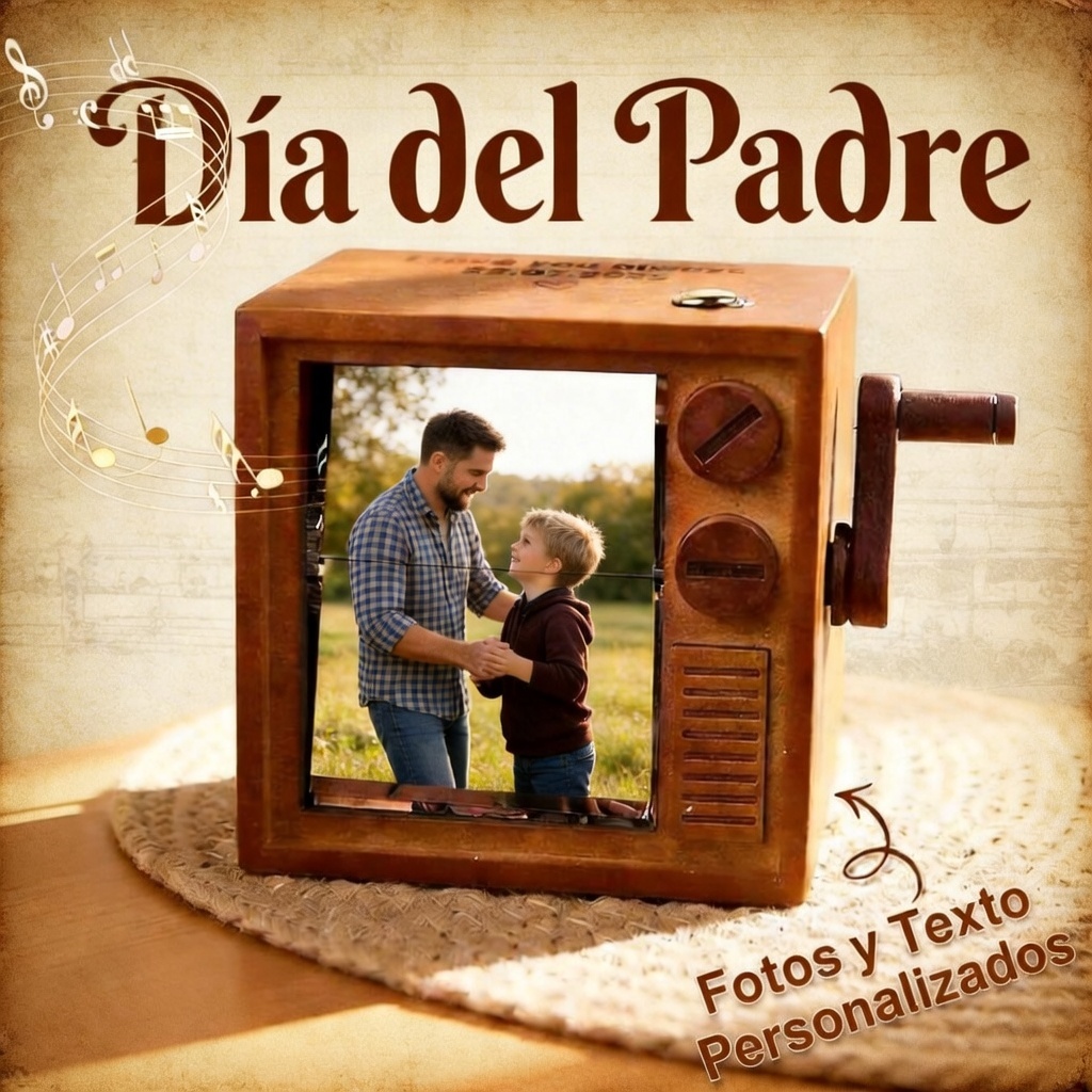 Regalo Día del Padre Máquina de Animación Flipbook de Fotos Mecánica de Manivela