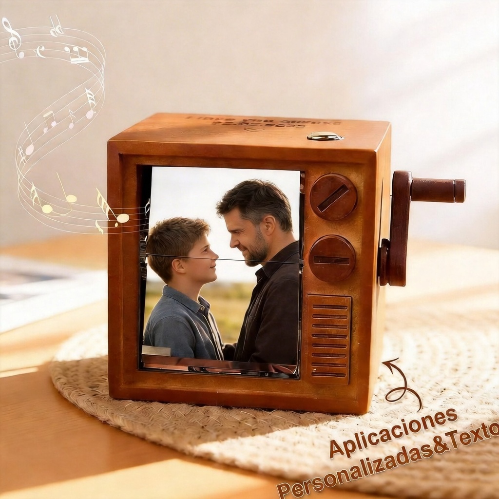 Regalo Día del Padre Máquina de Animación Flipbook de Fotos Mecánica de Manivela