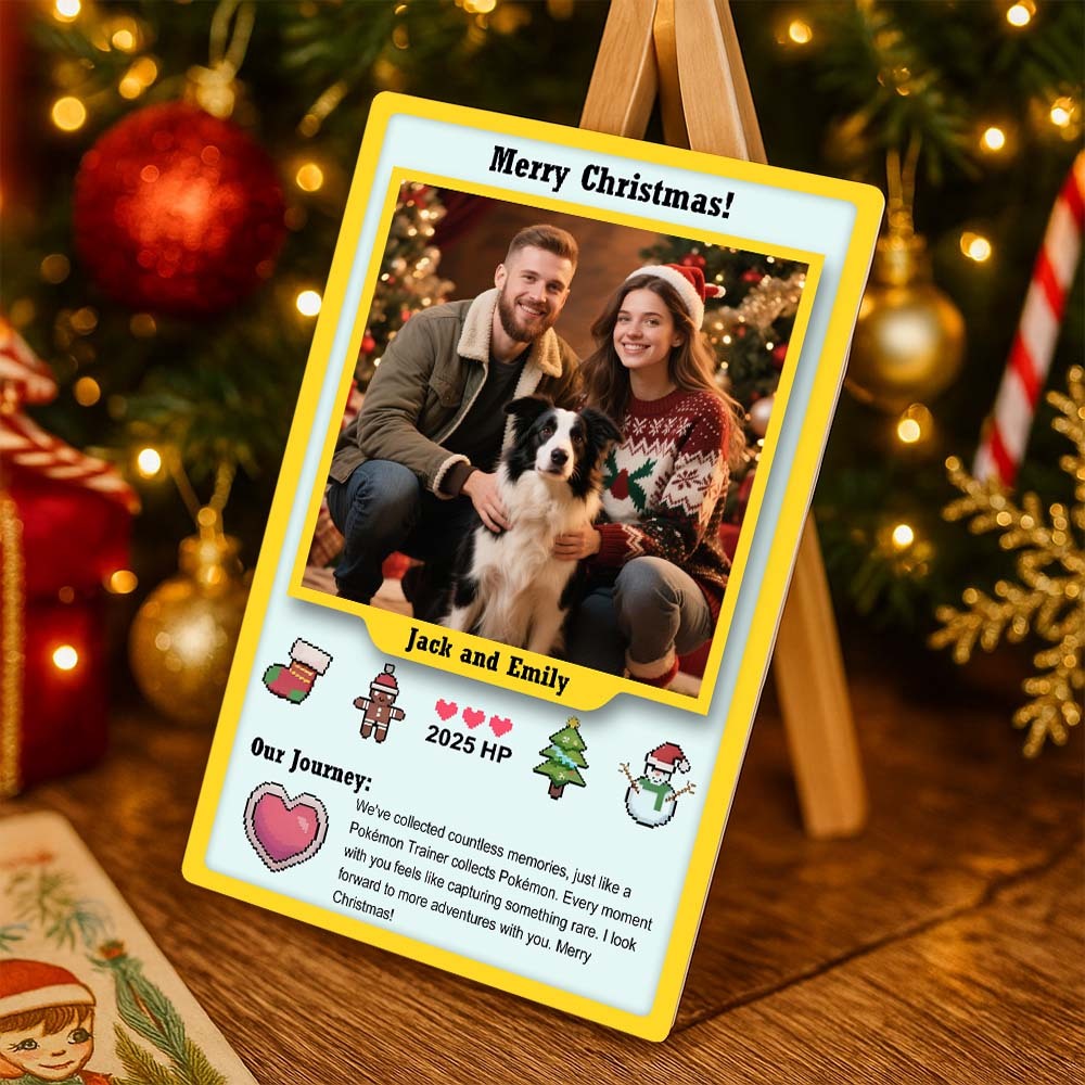Tarjeta Personalizada De Pareja Fantástica – Tarjeta Coleccionable Mágica Personalizada, Regalo Para Navidad De 2025 - 