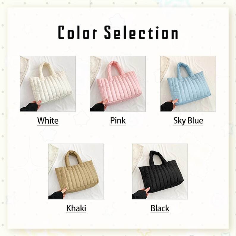 Bolso De Mano Acolchado De Nailon Con Nombre Personalizado, Mochila Escolar Bordada A Medida Con Detalles Florales, Bolso De Mano Acolchado Colorido Con Bordado De Nombre En 3d Personalizado. - 