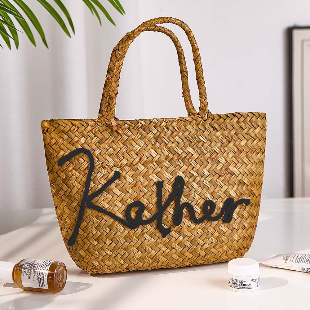 Bolso De Cubo Bohemio Hecho A Mano Personalizado Con Nombre, Regalo De Fiesta De Boda En La Playa De Viaje Para Mujer - TuNombrecollar