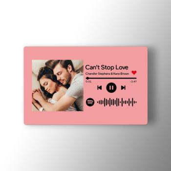 Tarjeta Personalizada Con Código Spotify En La Cartera Para Regalos Para Él