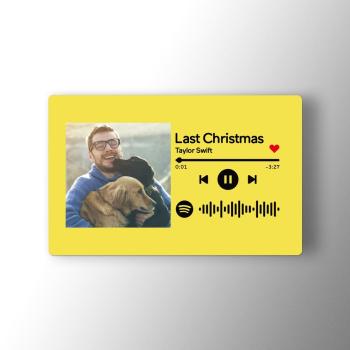 Tarjeta De Regalo Escaneable Con El Código Spotify Para La Billetera Amarilla