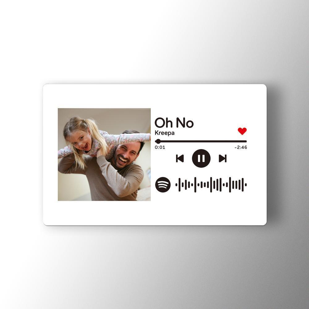 Tarjeta Escaneable Con Código Spotify Para Insertar En La Cartera Con Foto En Blanco