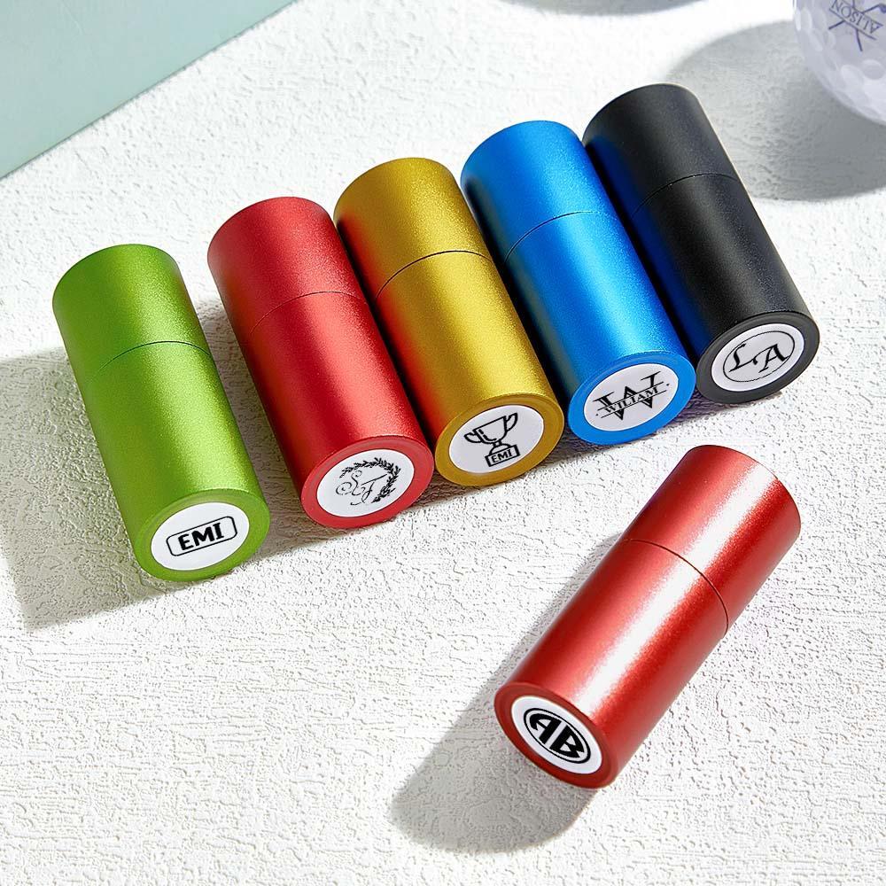 Sello De Golf Personalizado, Sello De Pelota De Golf Con Monograma, Pelotas De Golf Personalizadas, Sello De Acero Inoxidable Personalizado, Sello De Bola De Tinta, Regalo Para Papá Y Esposo - 