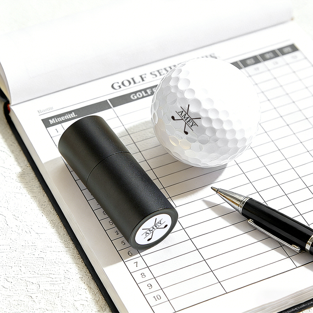 Sello De Pelota De Golf Personalizado, Sello De Pelota Personalizado, Sello De Pelota De Golf Con Monograma, Sello De Acero Inoxidable Personalizado, Sello De Bola De Tinta, Regalo Para Papá Y Esposo - 