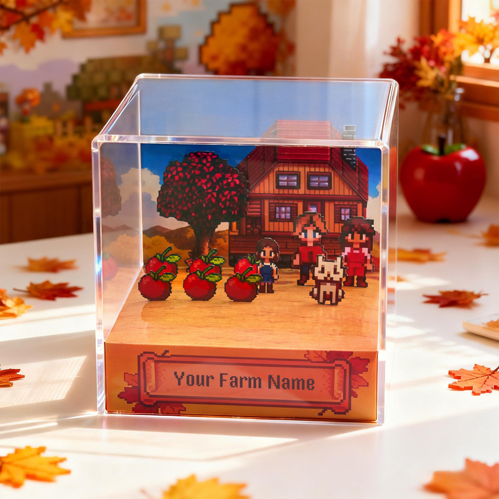 Cubo De Diorama 3d Sdv Personalizado, Cubo De Escena De Píxeles De The Valley, Regalo Para Gamers Y Decoración Del Hogar - 