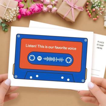 Tarjetas De Música Con Código Spotify Escaneables Personalizadas Cinta Magnética Azul Para El Día De La Madre