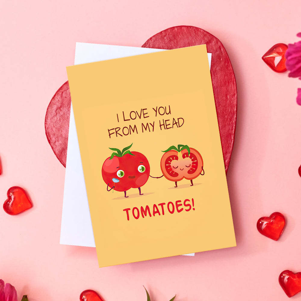 Regalo Divertido De La Tarjeta De Felicitación De Los Tomates Para Ella O Él - TuNombrecollar