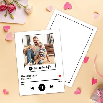 Tarjetas De Música Con Código Música Personalizadas Con Tu Foto Para Regalar El Día Del Padre
