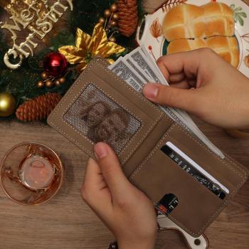 Cartera Corta Personalizada Con Foto Grabada Para Las Personas Que Amas