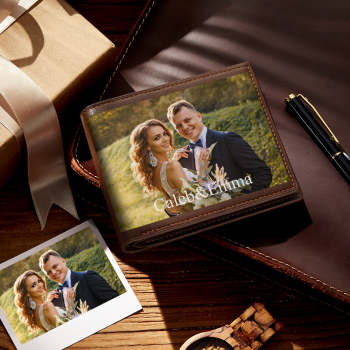 Cartera Personalizada Con Foto Grabada, Regalo De Boda Para El Día De San Valentín Para Novio - TuNombrecollar