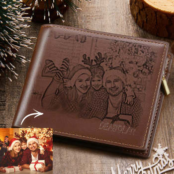 Cartera Personalizada Con Foto Grabada: Un Regalo Único Para El Día Del Padre. - 