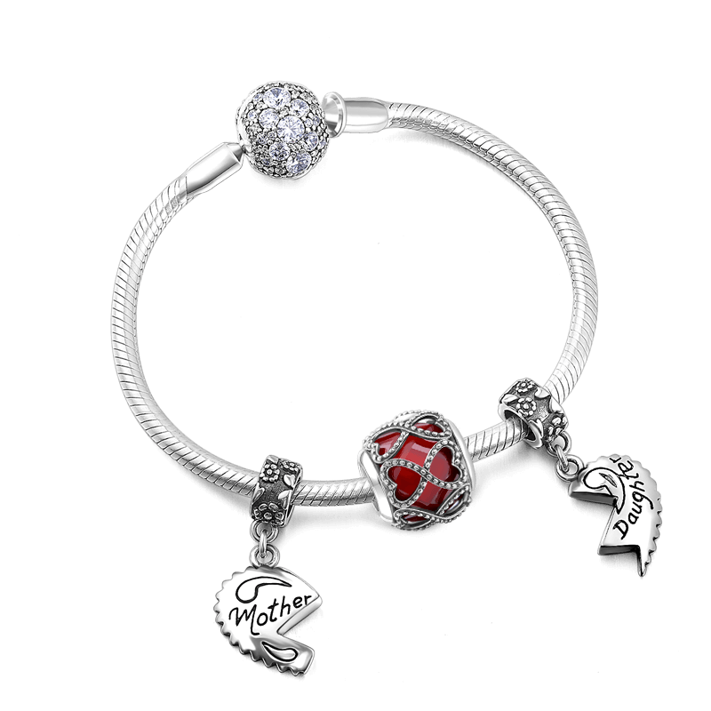 Pulsera Crystal Red Infinite Love Plata De Ley 925