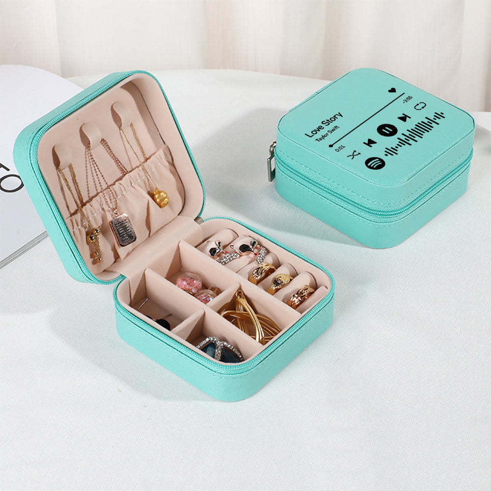Caja De Joyería Personalizada De Spotify, Organizador De Joyas Personalizado, Regalo De Almacenamiento Para Ella - TuNombrecollar