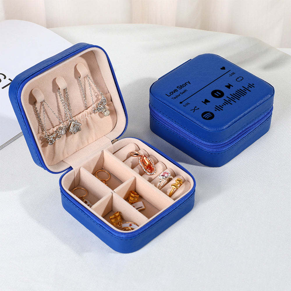 Caja De Joyería Personalizada De Spotify, Organizador De Joyas Personalizado, Regalo De Almacenamiento Para Ella - TuNombrecollar
