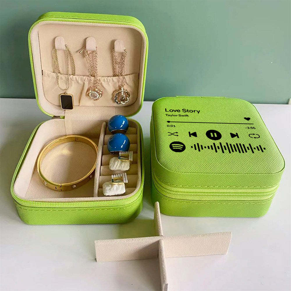 Caja De Joyería Personalizada De Spotify, Organizador De Joyas Personalizado, Regalo De Almacenamiento Para Ella - TuNombrecollar