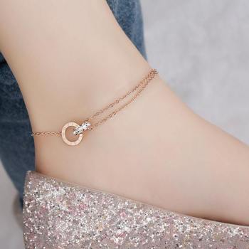 Tobillera de Anillos Dobles