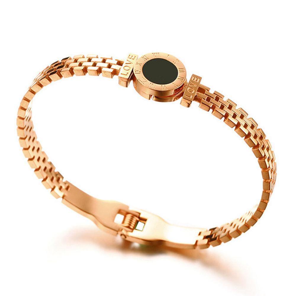 Brazalete De Reloj De Imitación De Oro Rosa