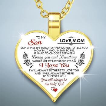 Collar De Corazón Un Regalo Único Y Pensado Para Chico - Oro