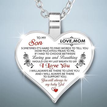 Collar De Corazón Un Regalo Único Y Pensado Para Mamá E Hijo - Plata