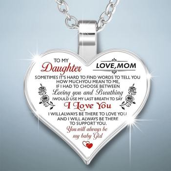 Collar De Mamá A Hija Collar Colgante En Forma De Corazón Regalo Perfecto