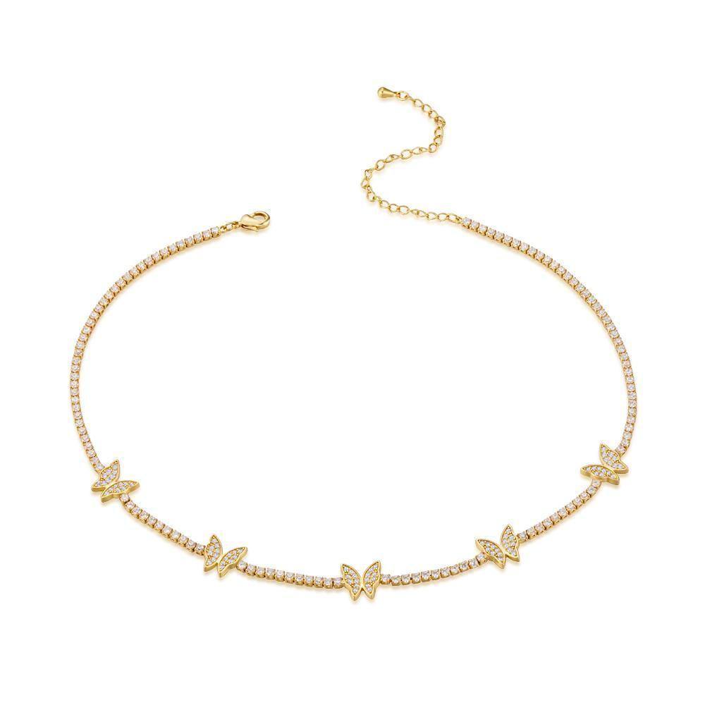 Collar Con Mariposa Para Regalos De Novia Zircon