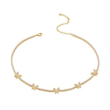 Collar Con Mariposa Para Regalos De Novia Zircon