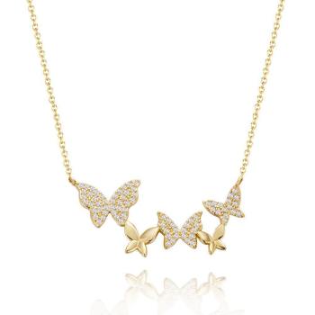 Collar Con Mariposa Para Regalos De Novia Circonio