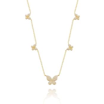 Collar Clavícula Con Mariposa Para Regalos De Novia Circonio