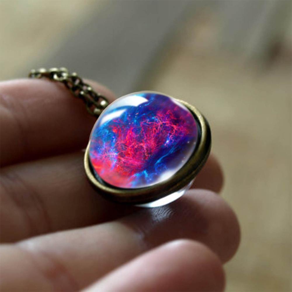 Collar Galaxy Sistema Solar Collar Galaxia Colgante Universo Galaxia Regalos De Navidad