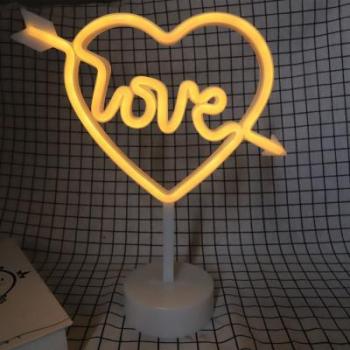 Luz Nocturna Hogar Forma De Neón-Amor