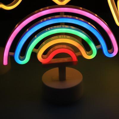 Luz Nocturna Casera En Forma De Neón-Arco Iris