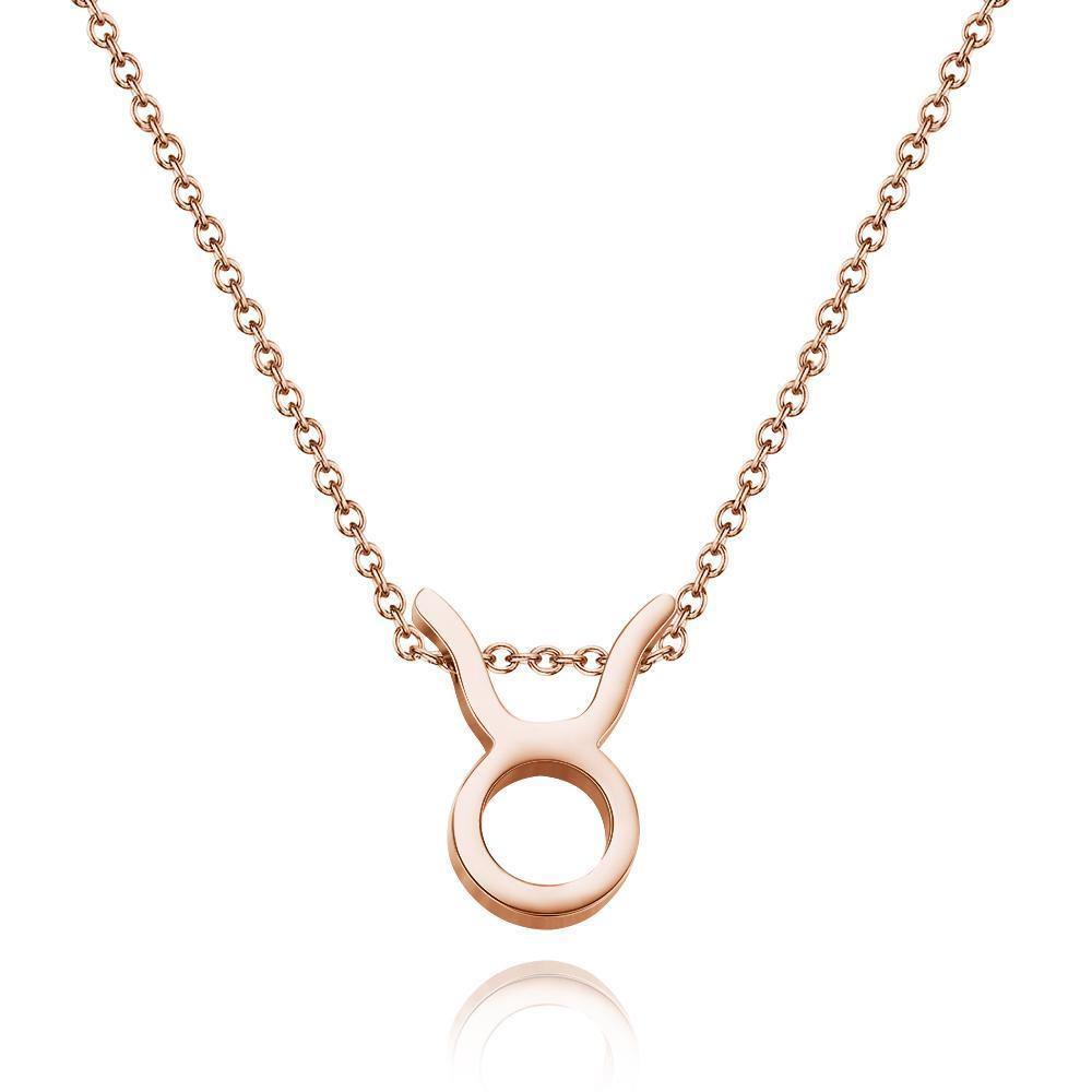 Collar De Las Doce Constelaciones-Tauro-Anti-Oxidación Acero Inoxidable