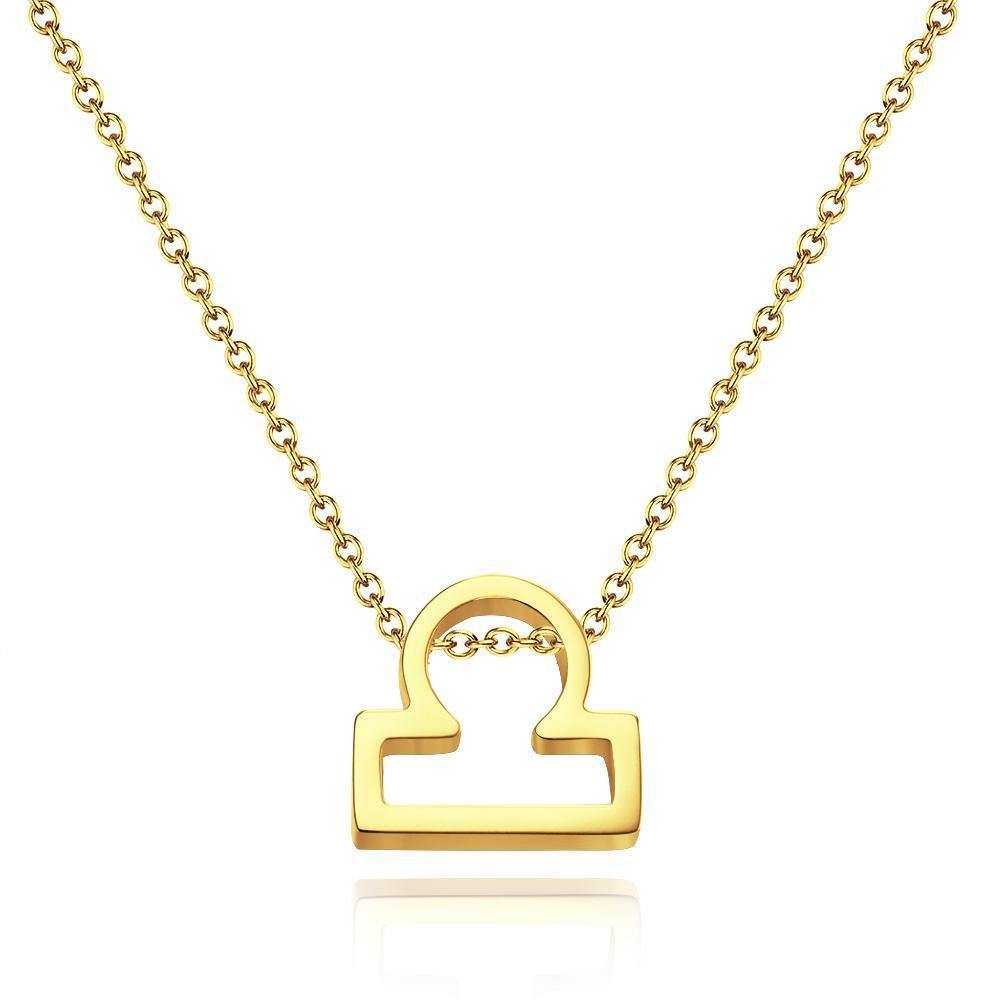 Collar De Las Doce Constelaciones-Libra-Anti-Oxidación Acero Inoxidable