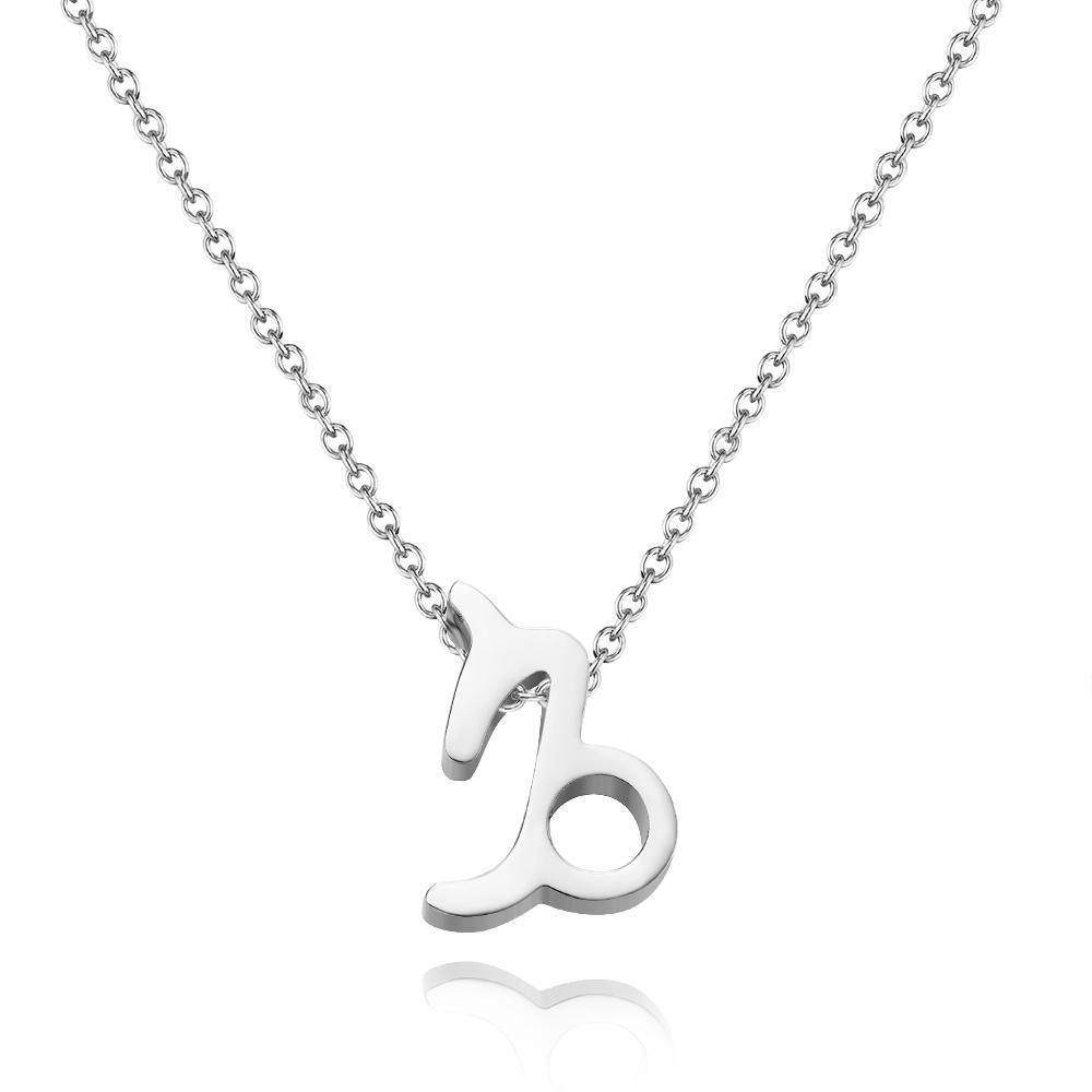 Collar De Las Doce Constelaciones-Capricornio-Anti-Oxidación Acero Inoxidable