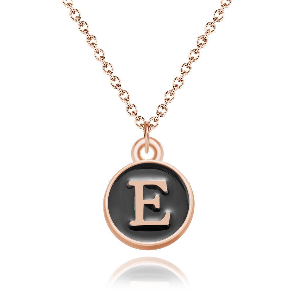 Collar De Iniciales 26 Colgante De Esmalte Alfabeto