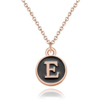 Collar De Iniciales 26 Colgante De Esmalte Alfabeto