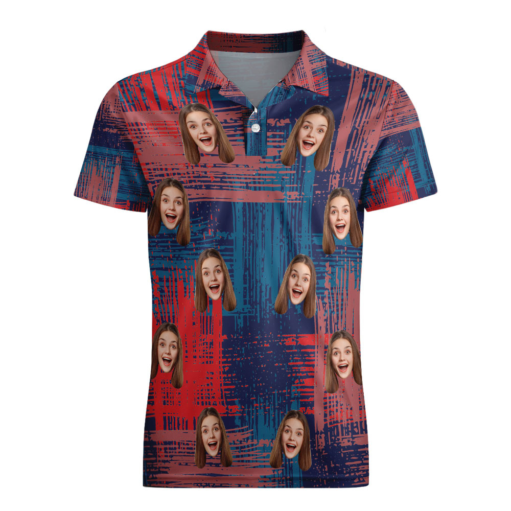 Polos Personalizados Personalizados Polo De Cara De Hombre Personalizado Camisa De Golf Colorida De Manga Corta Regalo Para Él - TuNombrecollar