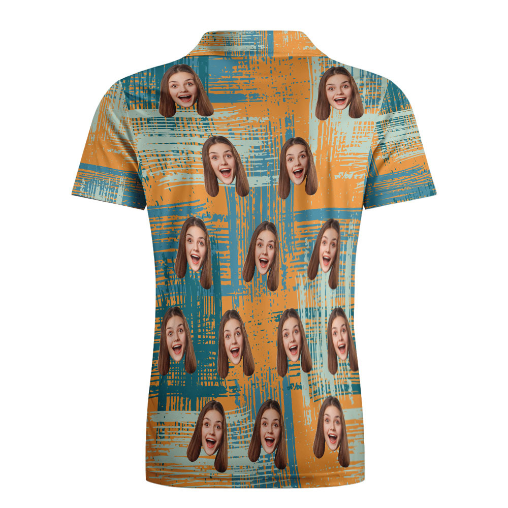 Polos Personalizados Personalizados Polo De Cara De Hombre Personalizado Camisa De Golf Colorida De Manga Corta Regalo Para Él - TuNombrecollar
