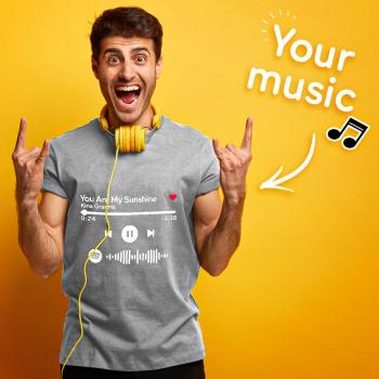 Camiseta Escaneable Con Código Spotify Grabada Camiseta Unisex Grabada Con Canción Musical Personalizada Regalos Para La Familia