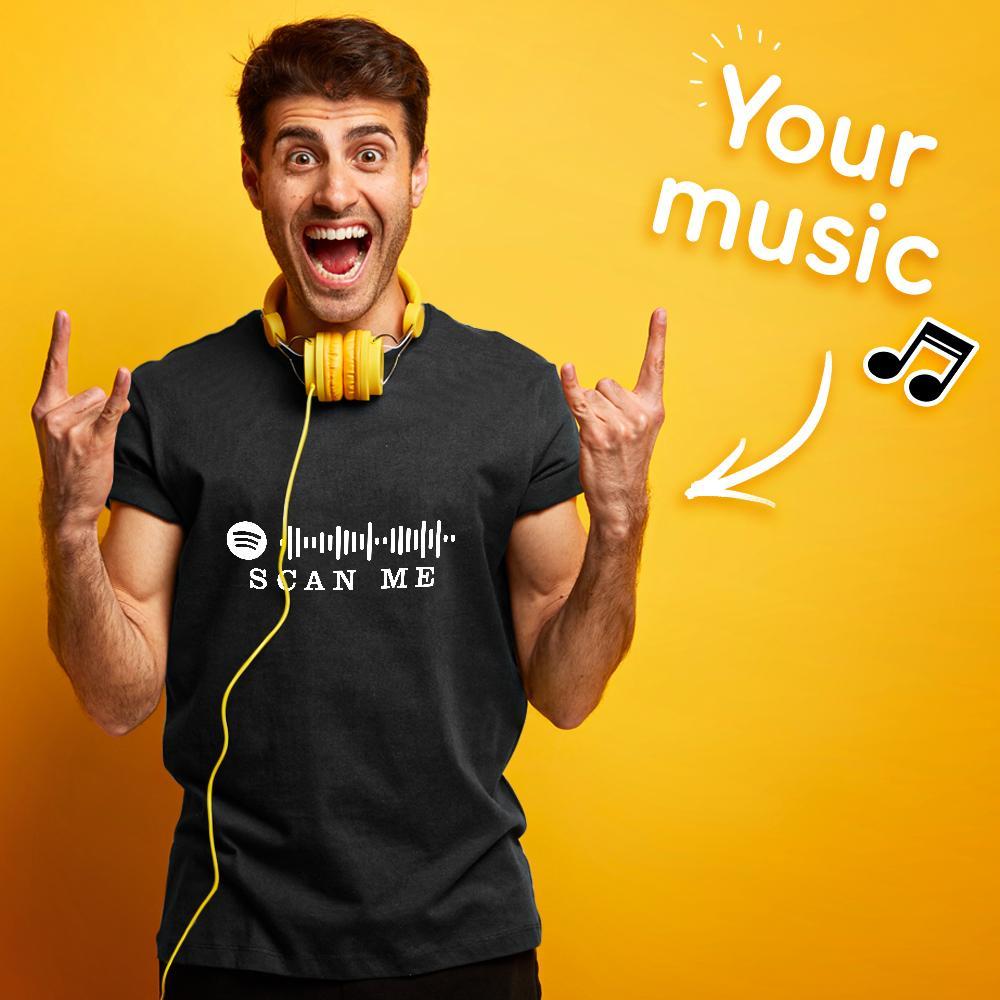 Camiseta Escaneable Código Spotify Grabada Camiseta Regalos Únicos Unisex Escanéame