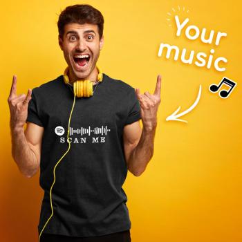Camiseta Escaneable Código Spotify Grabada Camiseta Regalos Únicos Unisex Escanéame