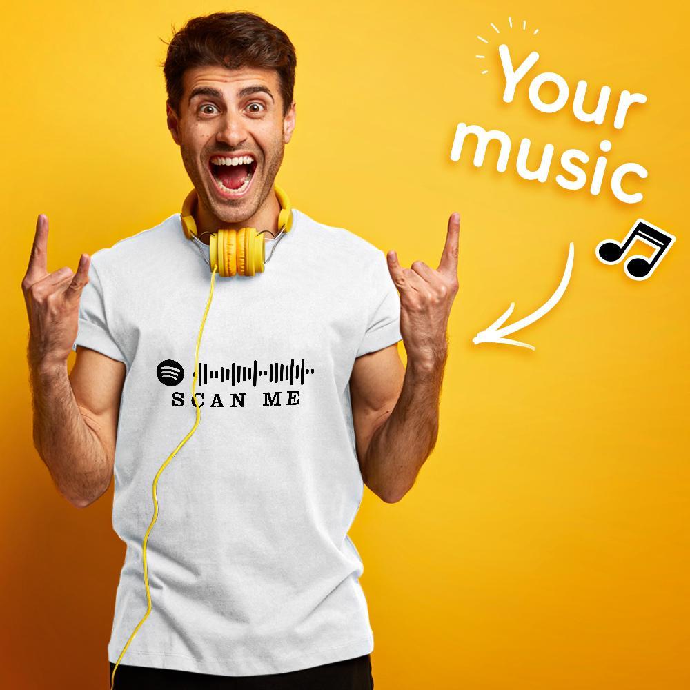 Camiseta Escaneable Con Código Spotify Grabada Camiseta Unisex Regalos Para Mejores Amigos Scan Me