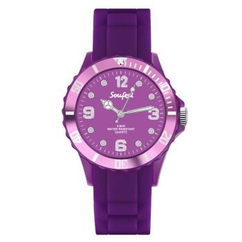 Reloj De Silicona Morado Para Mujer De 39 Mm
